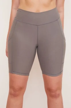 Wolven Recycled Bike Short With Pockets - Wolf Gray