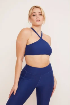 Wolven Recycled Pyramid Top - Indigo Activewear + Athleisure