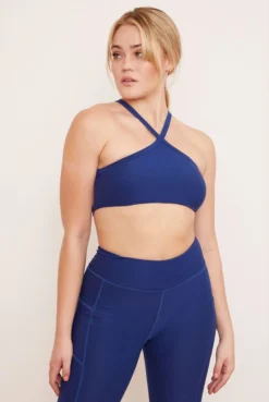 Wolven Recycled Pyramid Top - Indigo Activewear + Athleisure