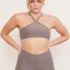 Wolven Recycled Pyramid Top - Wolf Gray Activewear + Athleisure