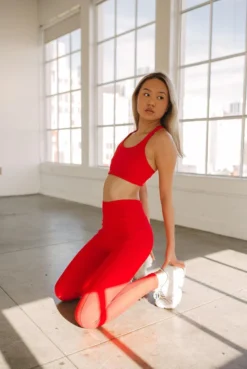 Wolven Recycled Yoga Top - Cayenne Activewear + Athleisure