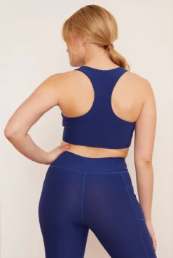 Wolven Activewear + Athleisure Recycled Yoga Top - Indigo