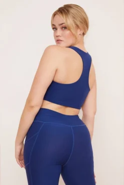 Wolven Activewear + Athleisure Recycled Yoga Top - Indigo