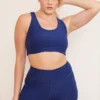Wolven Activewear + Athleisure Recycled Yoga Top - Indigo