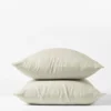 Coyuchi Relaxed Linen Pillowcase Set - Natural Chambray Home Goods