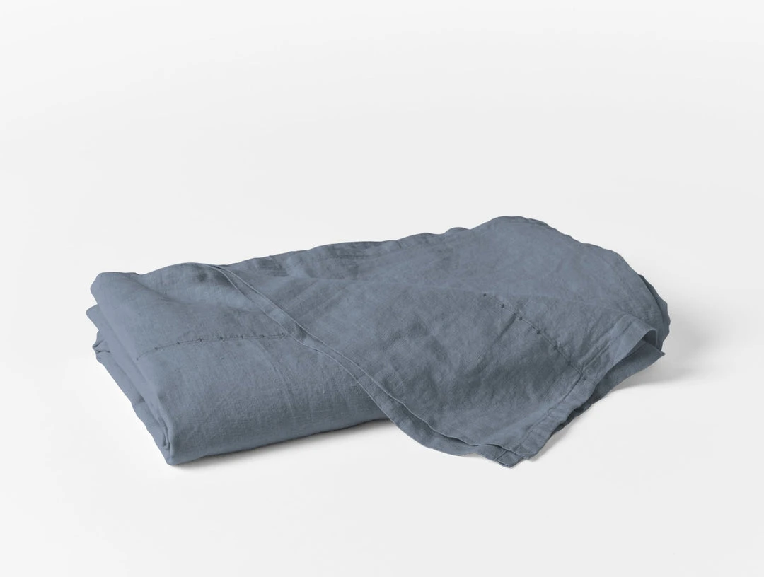 Coyuchi Relaxed Linen Sheet Set - Harbor Blue 4 Coyuchi Relaxed Linen Sheet Set - Harbor Blue