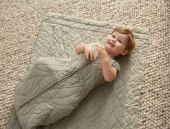 Coyuchi Remi Quilted Baby Blanket - Laurel Quilts + Blankets