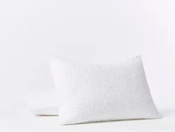 Coyuchi Reyes Waffle Sham - Alpine White Home Goods