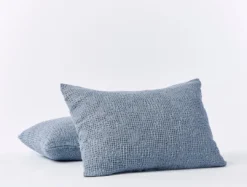 Coyuchi Reyes Waffle Sham - Steel Blue