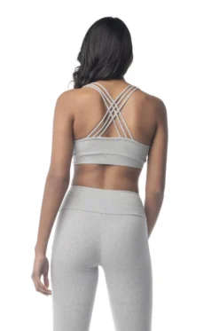 Synergy Organic Clothing Rhythm Yoga Bra - Heather Gray