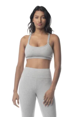 Synergy Organic Clothing Rhythm Yoga Bra - Heather Gray