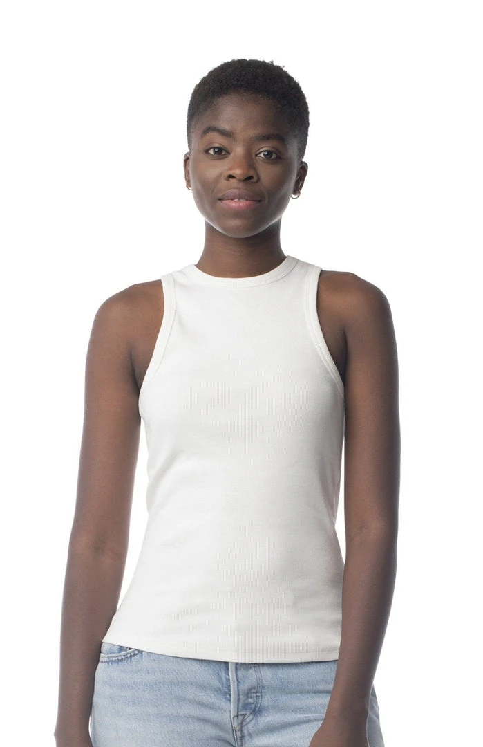 Synergy Organic Clothing Rib Knit Shell Tank Top - White Sale 3 Synergy Organic Clothing Rib Knit Shell Tank Top - White Sale