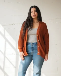 WVN Ribbed Oversized Cardigan