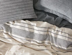 Coyuchi Rippled Stripe Duvet Cover