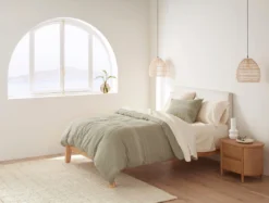 Coyuchi Rippled Stripe Duvet Cover