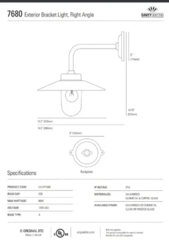 Ameico Round Exterior Bracket Light - Bronze