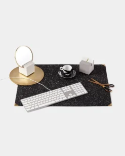 Slash Objects Recycled Rubber Deskmat - Speckled Black Home Goods