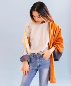 Anchal Accessories Rust Colorblock Scarf 9 Anchal Accessories Rust Colorblock Scarf