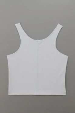 Mary Young Ryder Bamboo Crop Top - Cream Sustainable Materials