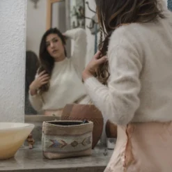 MZ Fair Trade Sagebrush + Sand Wool Clutch Bag Accessories