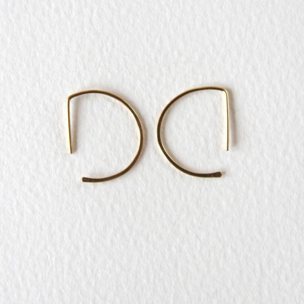 Salt + Still 14K Half Moon Earrings 3 Salt + Still 14K Half Moon Earrings