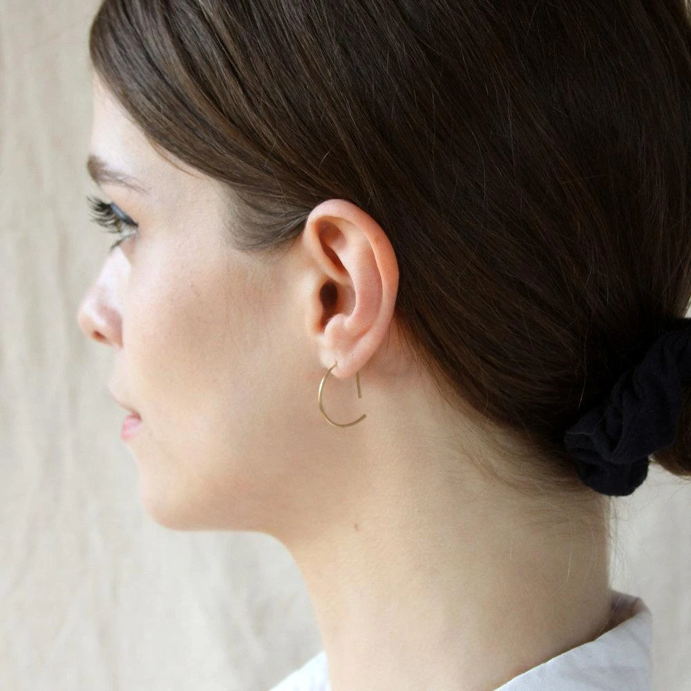 Salt + Still 14K Half Moon Earrings 4 Salt + Still 14K Half Moon Earrings