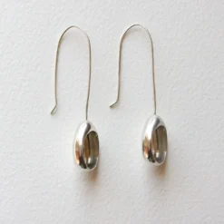 Salt + Still Egg Hollows Droplet Earrings