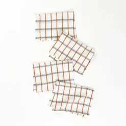 Archive New York San Lucas Plaid Cocktail Napkin Set