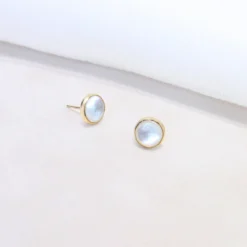 Sara Patino Jewelry Deep Pearl Recycled Gold Stud Earrings 7 Sara Patino Jewelry Deep Pearl Recycled Gold Stud Earrings