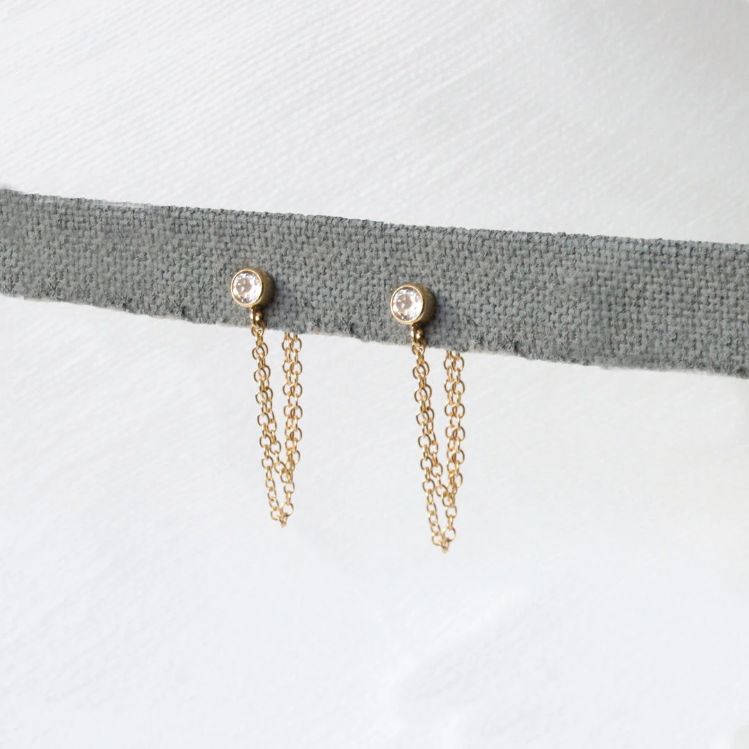 Sara Patino Jewelry Best Sellers Unity Recycled Gold Earrings - White Topaz 3 Sara Patino Jewelry Best Sellers Unity Recycled Gold Earrings - White Topaz