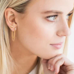 Sara Patino Jewelry Best Sellers Unity Recycled Gold Earrings - White Topaz 9 Sara Patino Jewelry Best Sellers Unity Recycled Gold Earrings - White Topaz