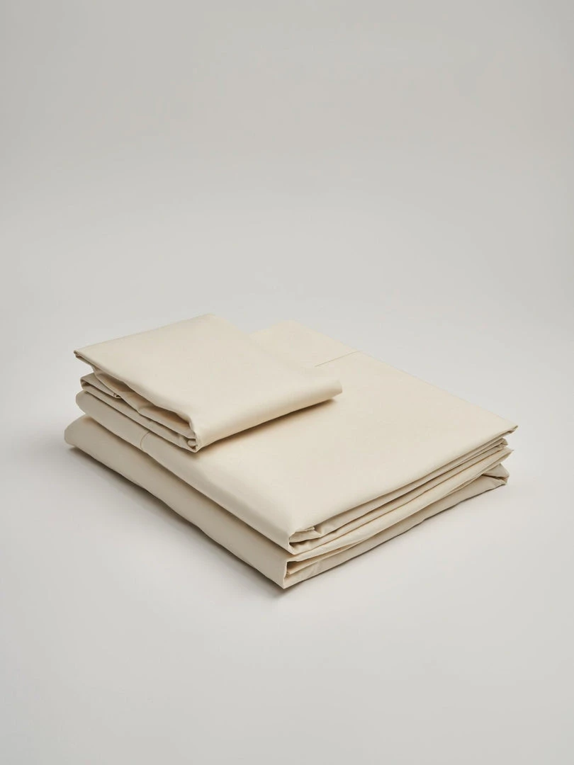 Takasa Home Goods Sateen Bed Sheet Set - Natural 3 Takasa Home Goods Sateen Bed Sheet Set - Natural
