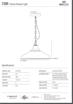 Ameico School Pendant Light - Green Lighting
