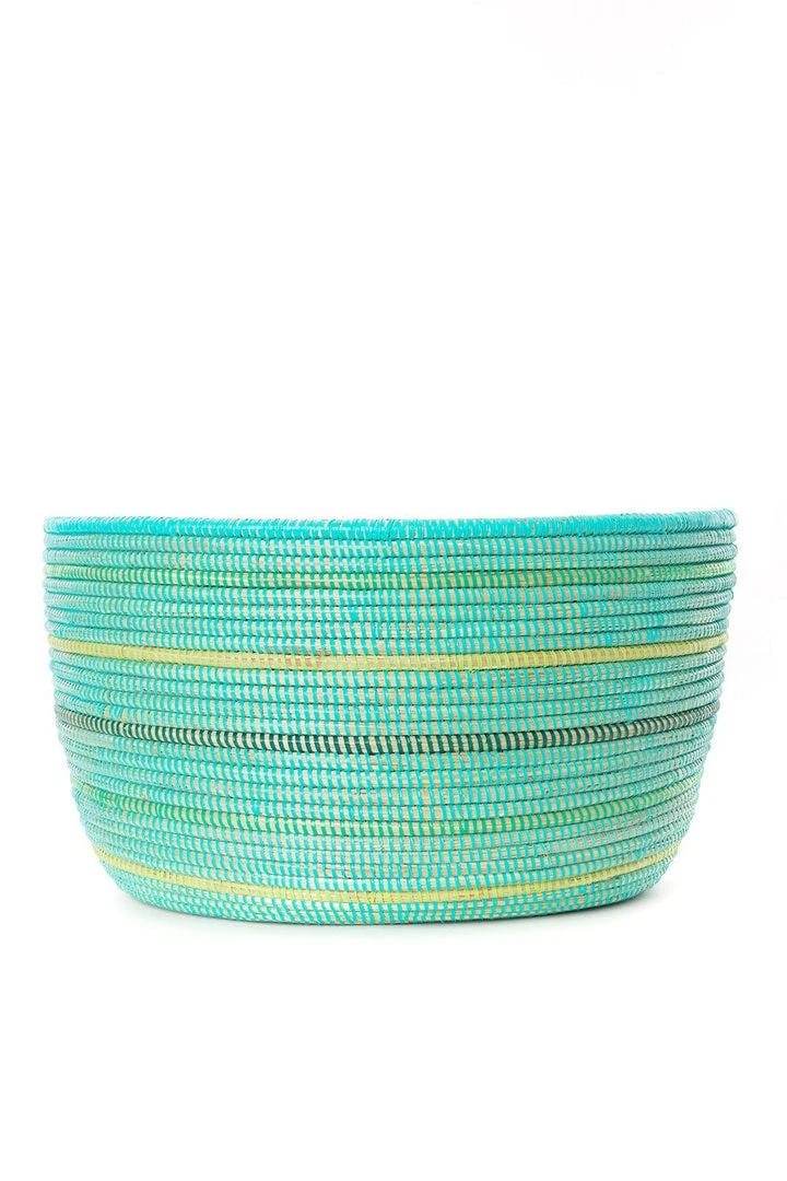 Swahili African Modern Seaside Stripe Knitting Basket 4 Swahili African Modern Seaside Stripe Knitting Basket