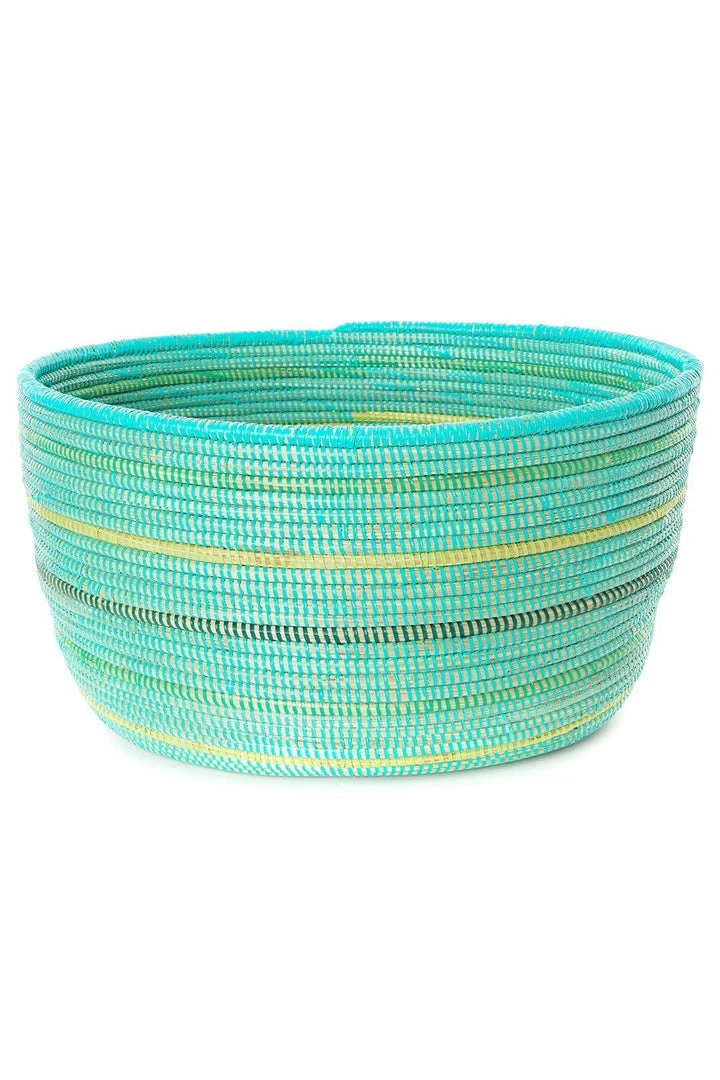 Swahili African Modern Seaside Stripe Knitting Basket 3 Swahili African Modern Seaside Stripe Knitting Basket