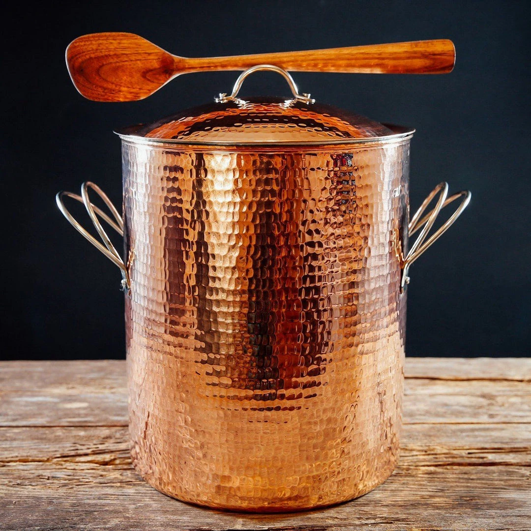 Sertodo Copper Home Goods Big, Beautiful Recycled Copper Stock Pot 6 Sertodo Copper Home Goods Big, Beautiful Recycled Copper Stock Pot