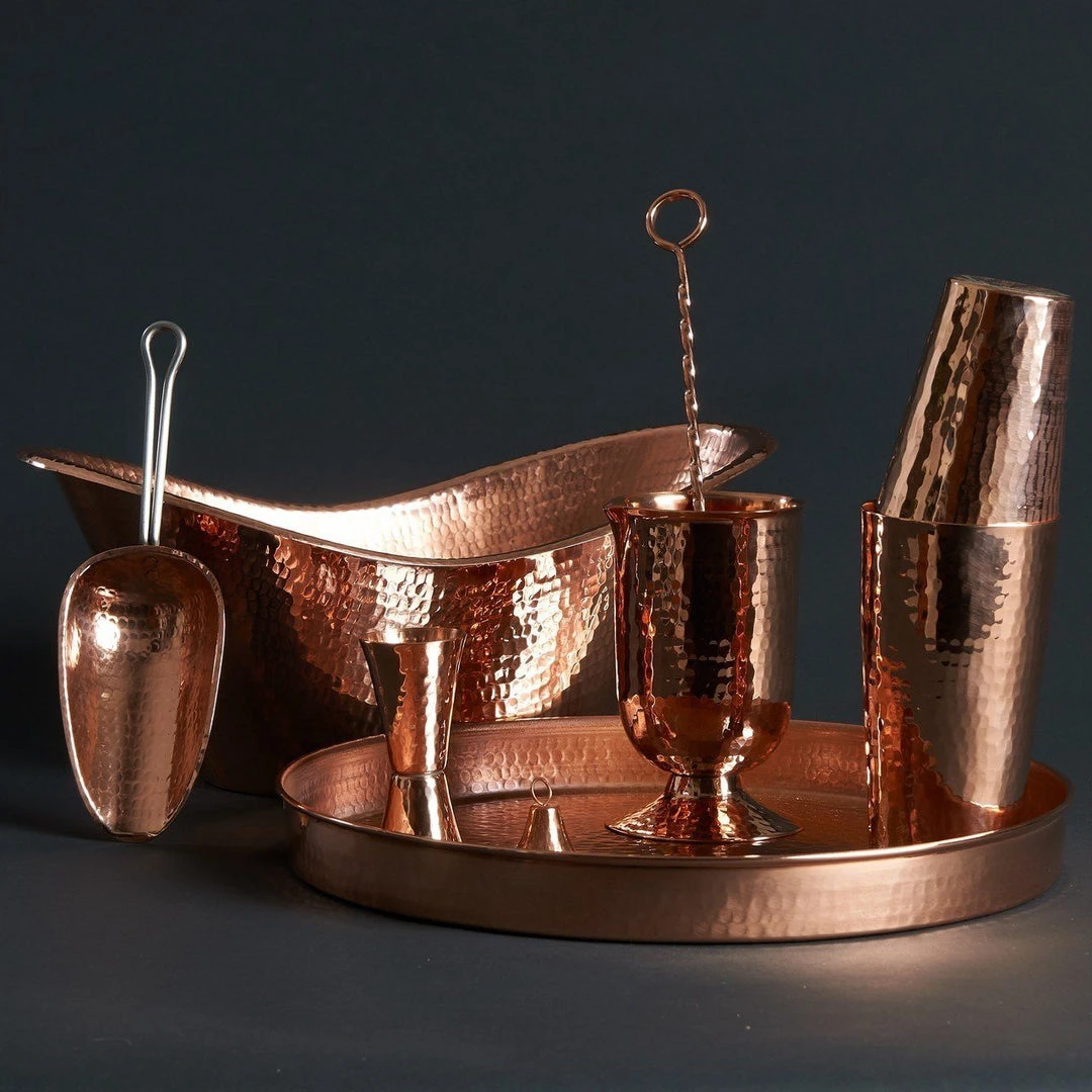 Sertodo Copper Deluxe Recycled Copper Home Bar Set 3 Sertodo Copper Deluxe Recycled Copper Home Bar Set