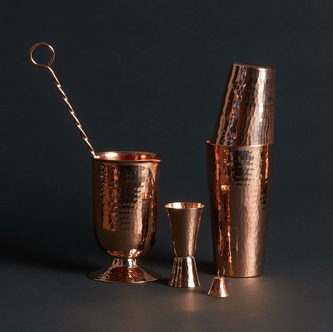 Sertodo Copper Kitchen + Dining Essential Recycled Copper Mixologist Set 3 Sertodo Copper Kitchen + Dining Essential Recycled Copper Mixologist Set