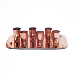 Sertodo Copper Copper Tequilero Shot Cup Flight Set Kitchen + Dining