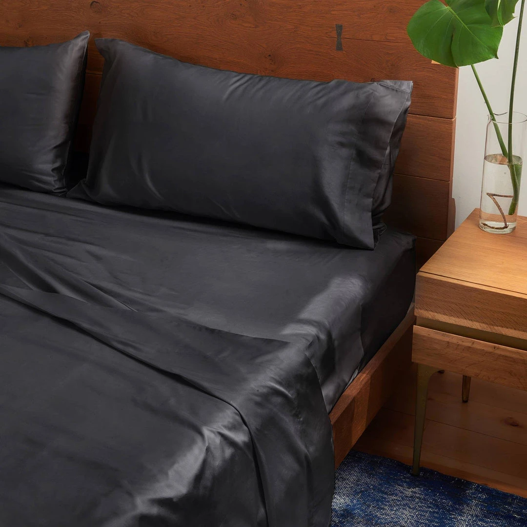 Looma Sateen Sheet Set - Charcoal 4 Looma Sateen Sheet Set - Charcoal