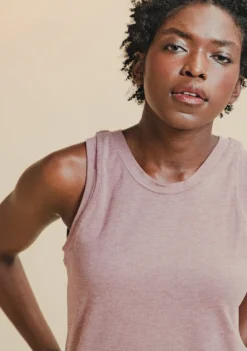 Poplinen Best Sellers Shirley Bamboo Tank Top - Rose