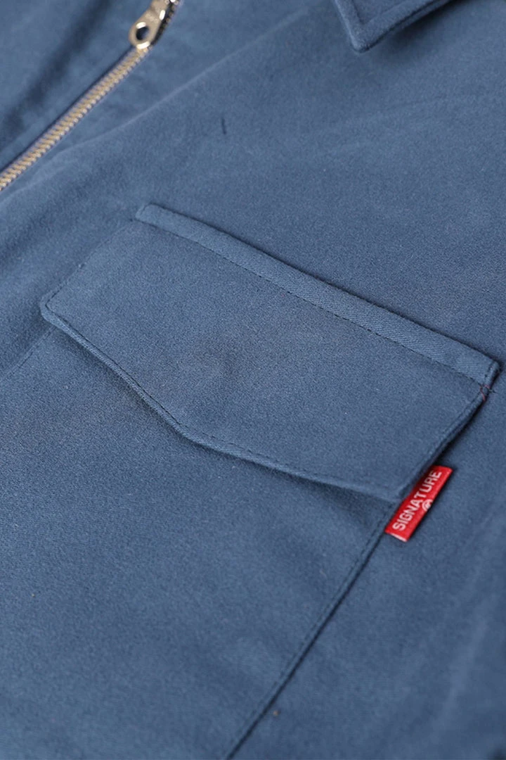 Signature Innovation Group Men's Double Zip Shirt Jacket - Blue 9 Signature Innovation Group Men's Double Zip Shirt Jacket - Blue