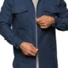Signature Innovation Group Men's Double Zip Shirt Jacket - Blue