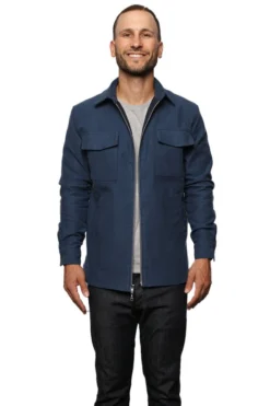 Signature Innovation Group Men's Double Zip Shirt Jacket - Blue 12 Signature Innovation Group Men's Double Zip Shirt Jacket - Blue