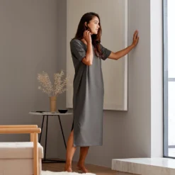 Sijo Eucalyptus Short Sleeve Dress