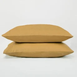 Sijo Home Goods French Linen Pillowcase Set - Turmeric