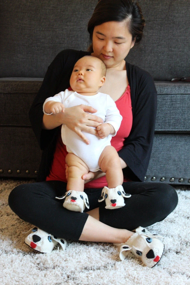 Silk Road Bazaar Wool Baby Booties - Shark 7 Silk Road Bazaar Wool Baby Booties - Shark