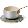Slash Objects Recycled Brass + Rubber Trivet - Gris Kitchen + Dining
