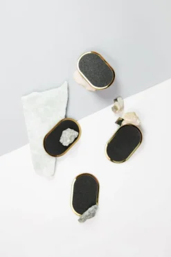 Slash Objects Ring Recycled Rubber Coaster Set - Black