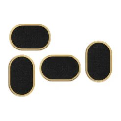 Slash Objects Ring Recycled Rubber Coaster Set - Black